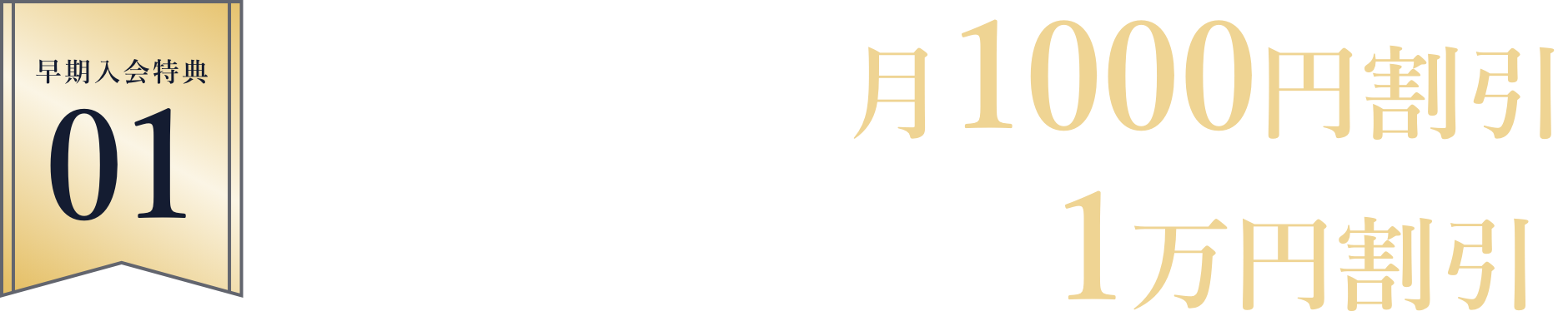 月額プラン月1000円割引
買い切りプラン1万円割引