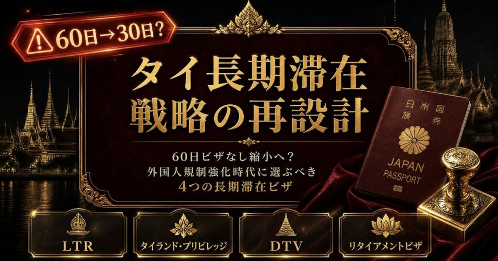 タイ長期滞在ビザの選び方とDTV・LTR比較