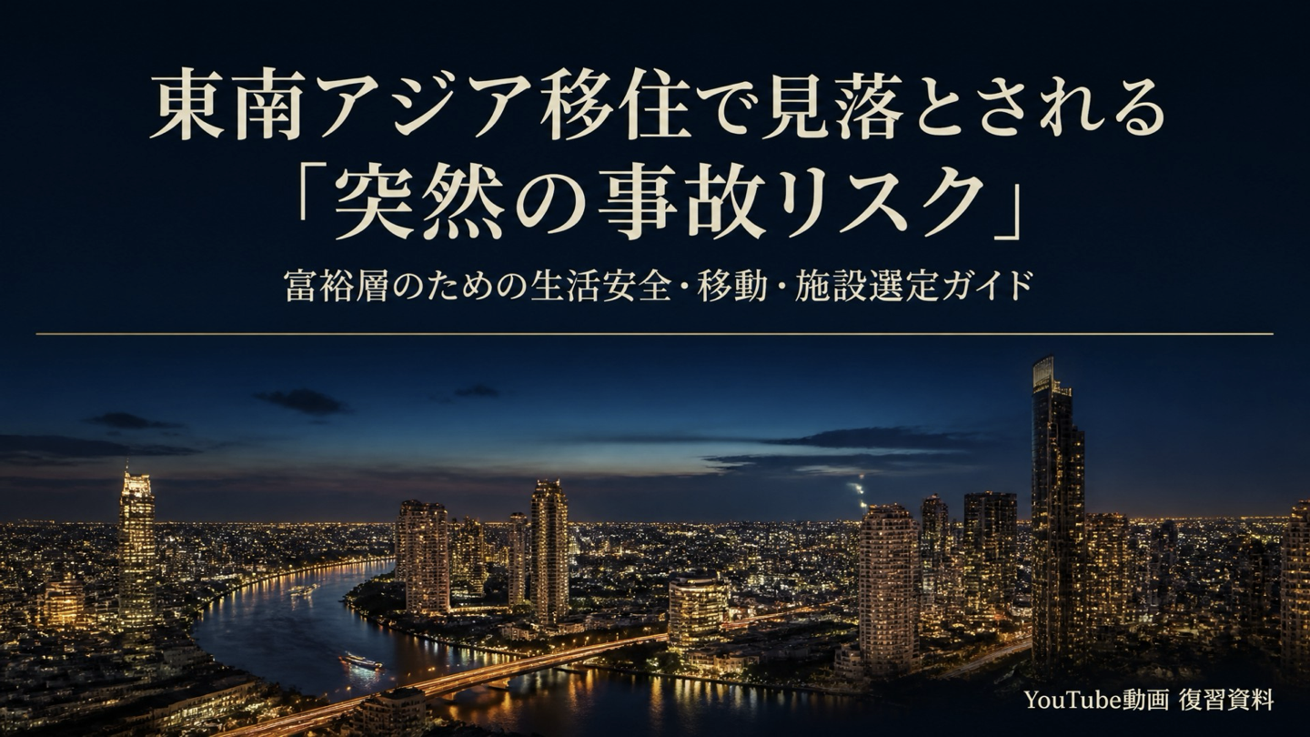 東南アジア移住で見落とされる突然の事故リスク