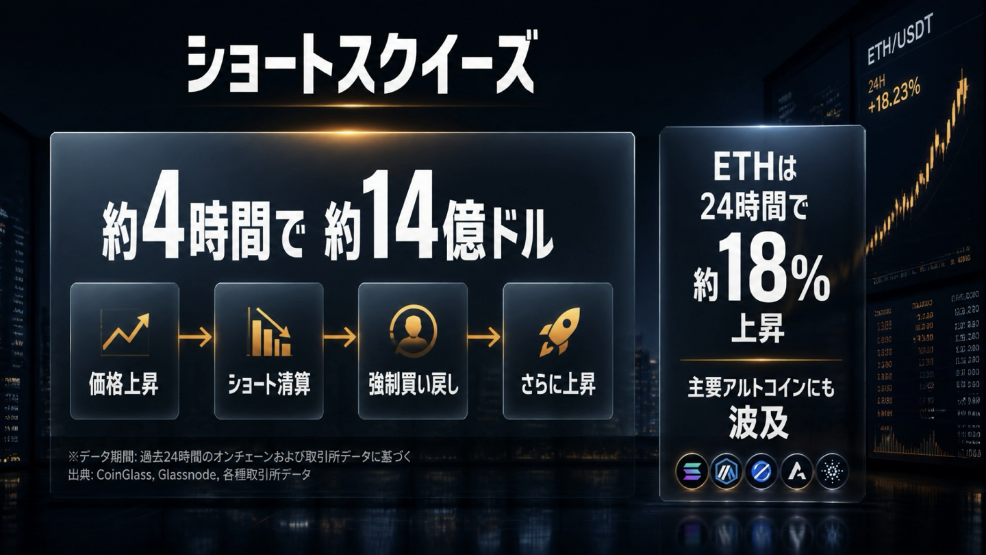 暗号資産市場のショートスクイーズ