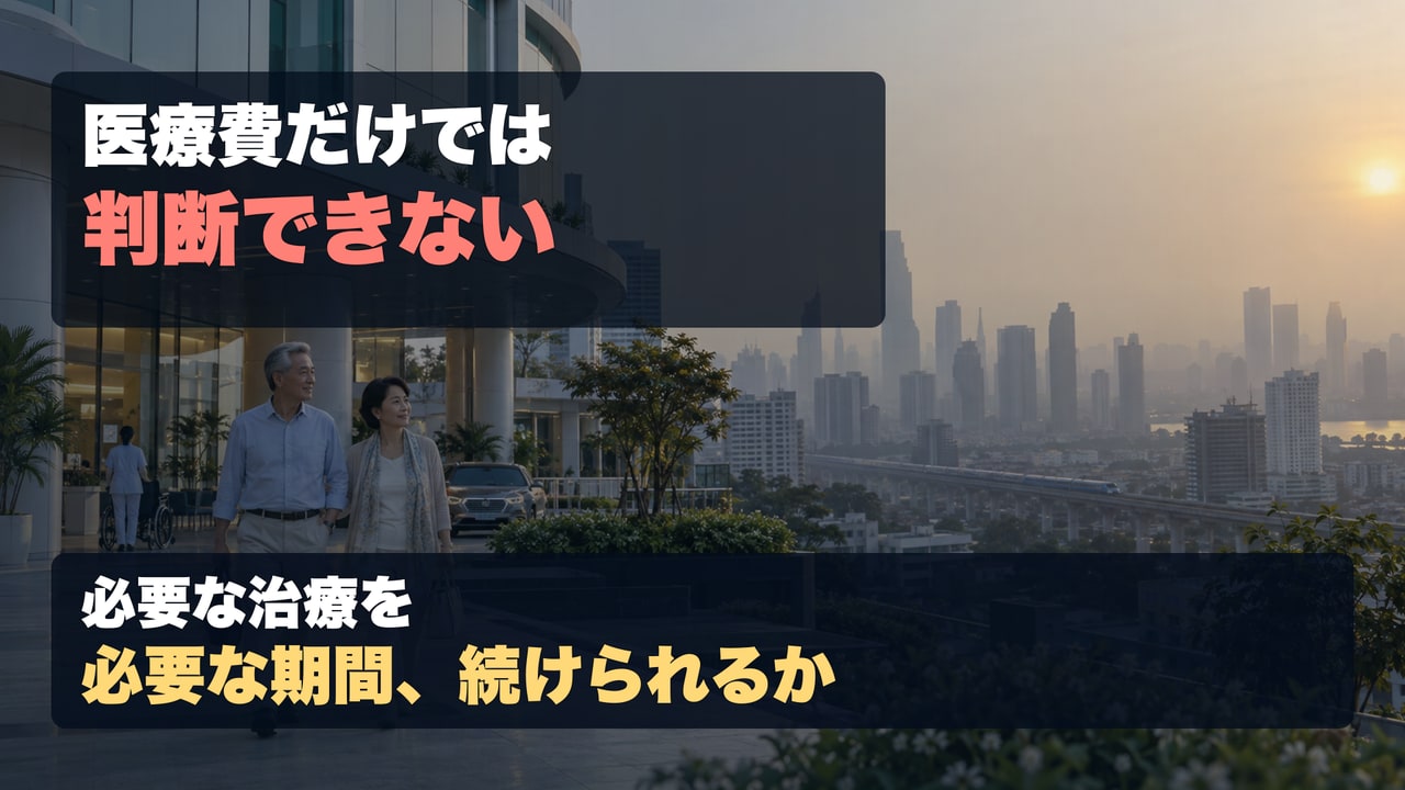 医療の判断軸は治療を続けられるか