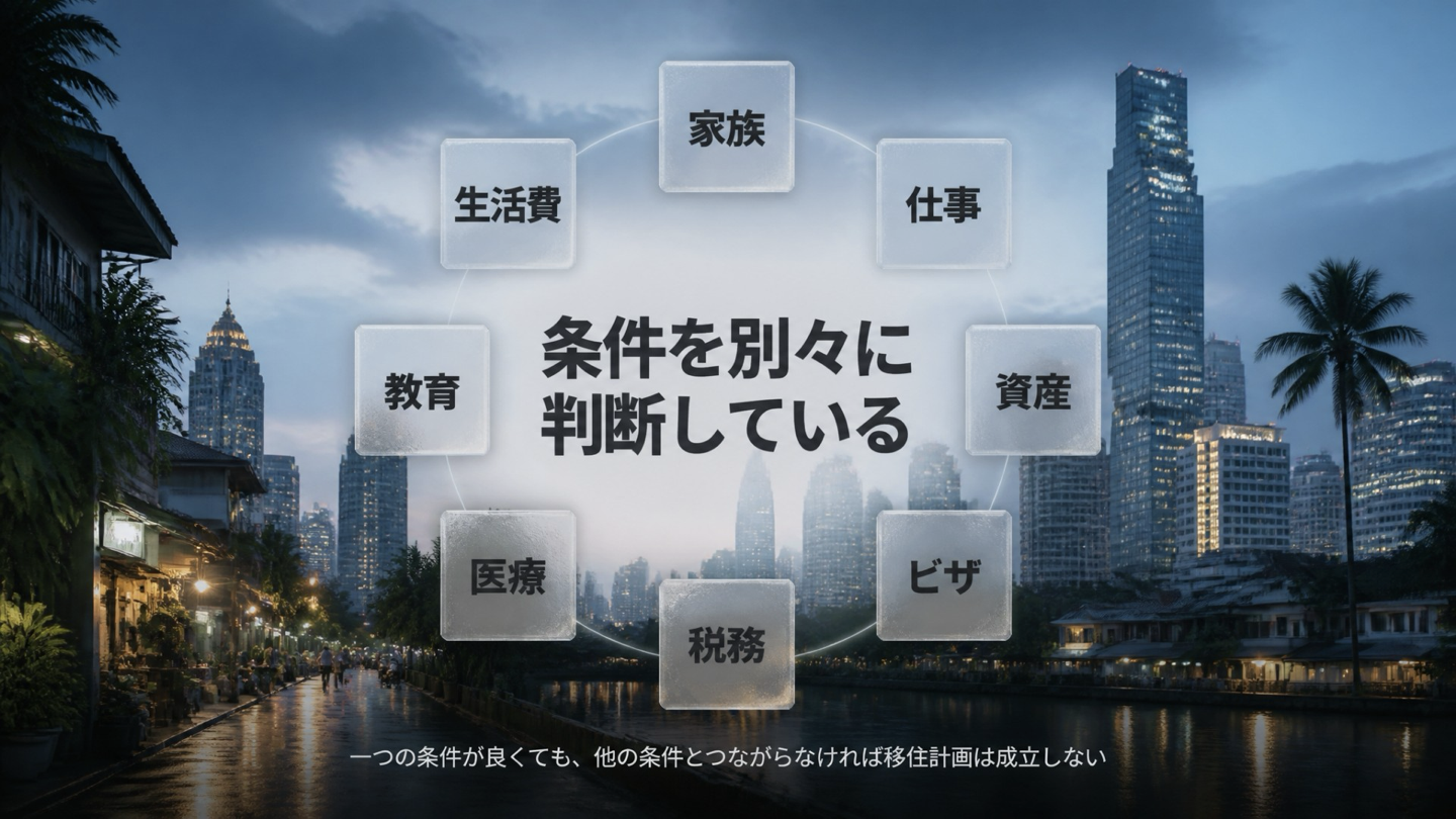 家族・仕事・資産・ビザ・税務・医療・教育・生活費を統合する