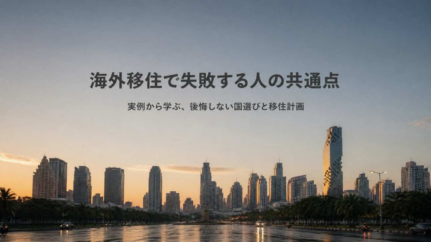海外移住で失敗する人の共通点と後悔しない移住計画