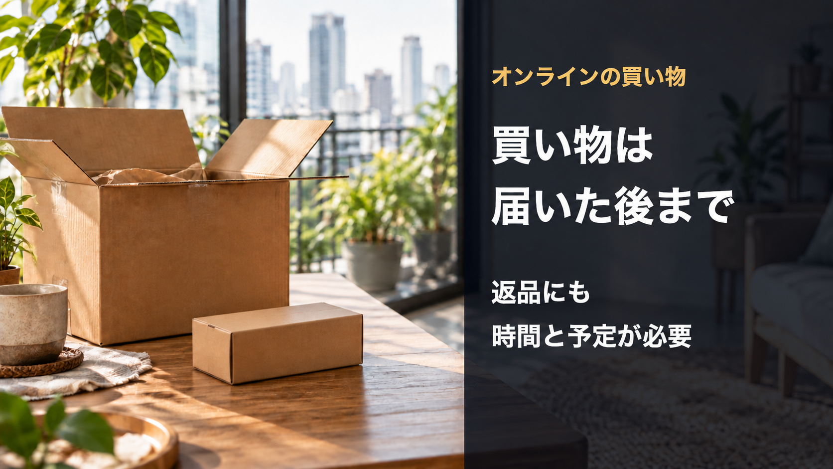 買い物は届いた後まで。返品にも時間と予定が必要